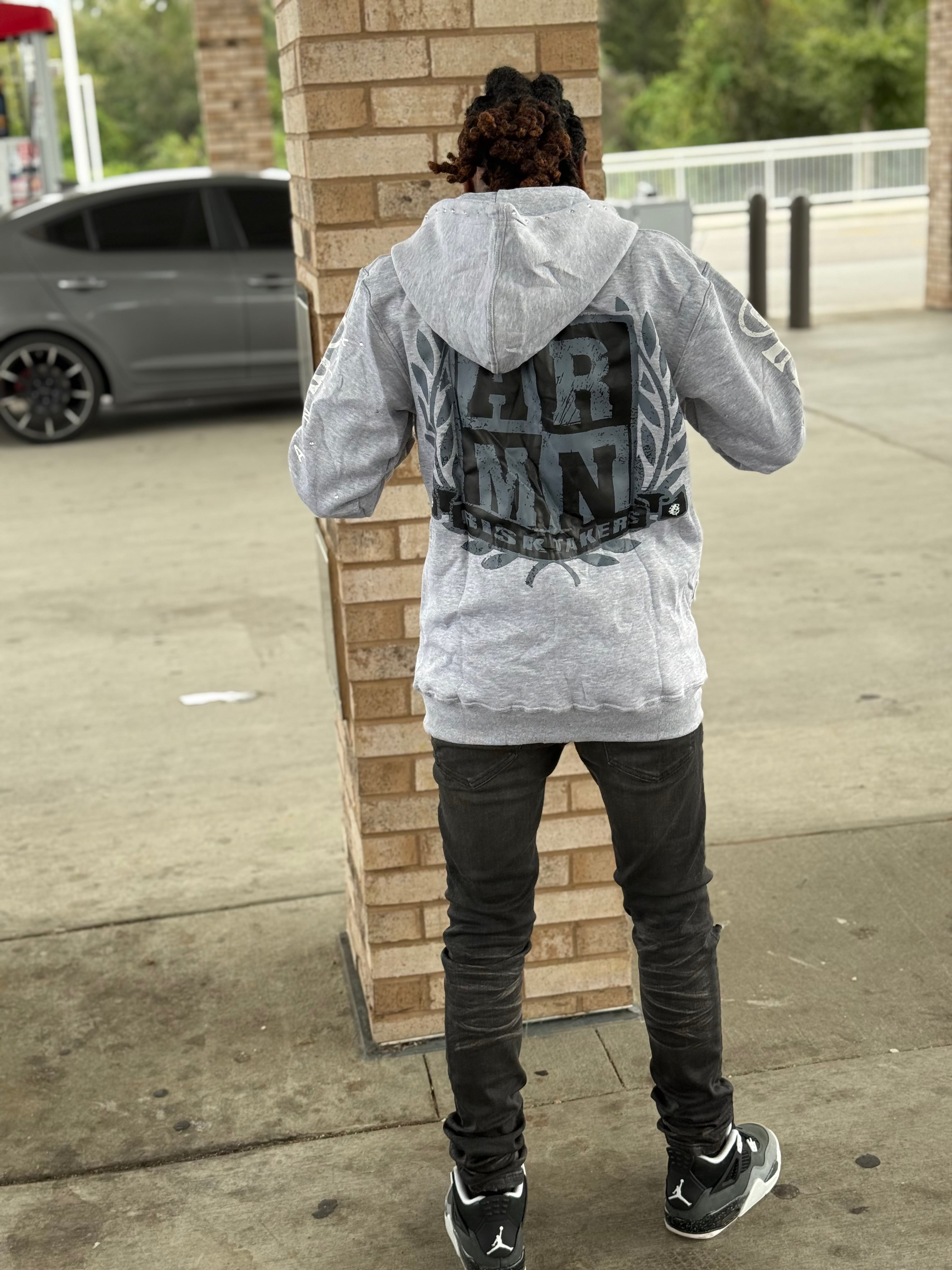 Grey ARMN Hoodies